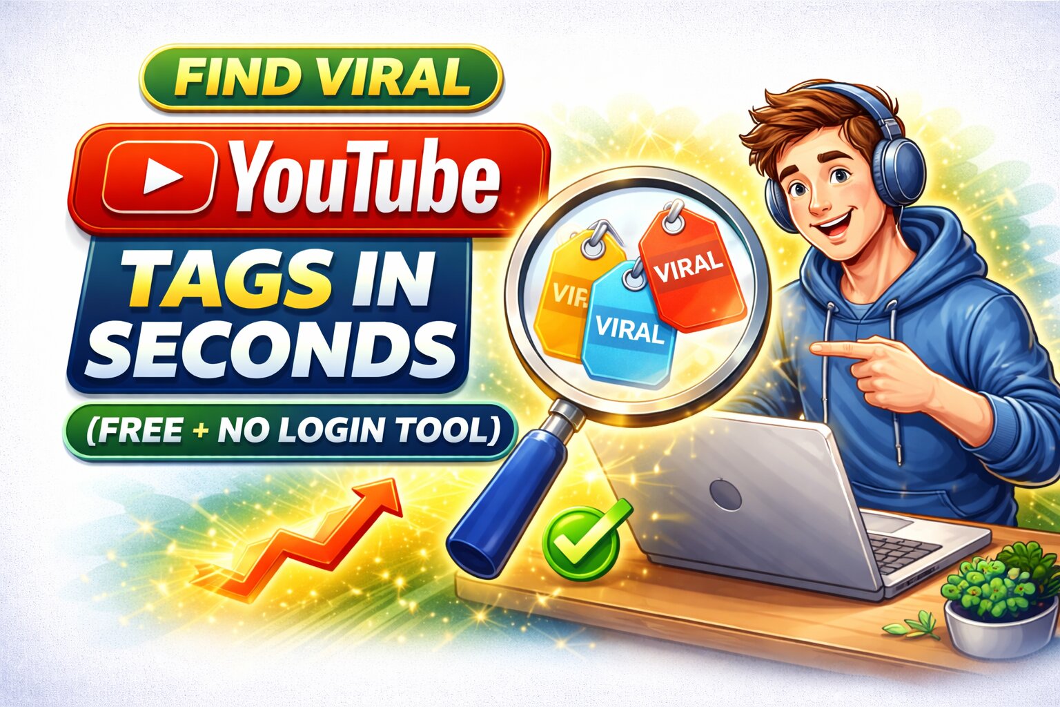 find viral youtube tags free tool no login seo keywords